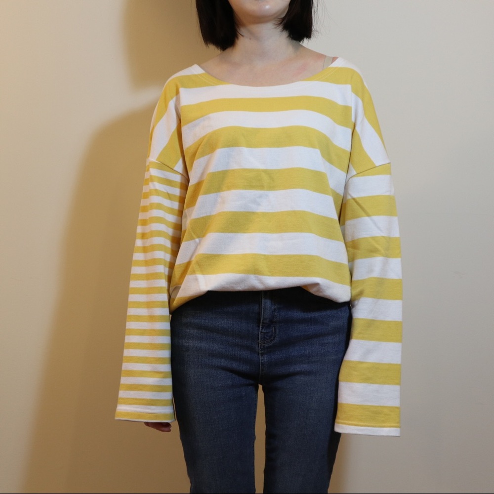 Yellow stripe tee